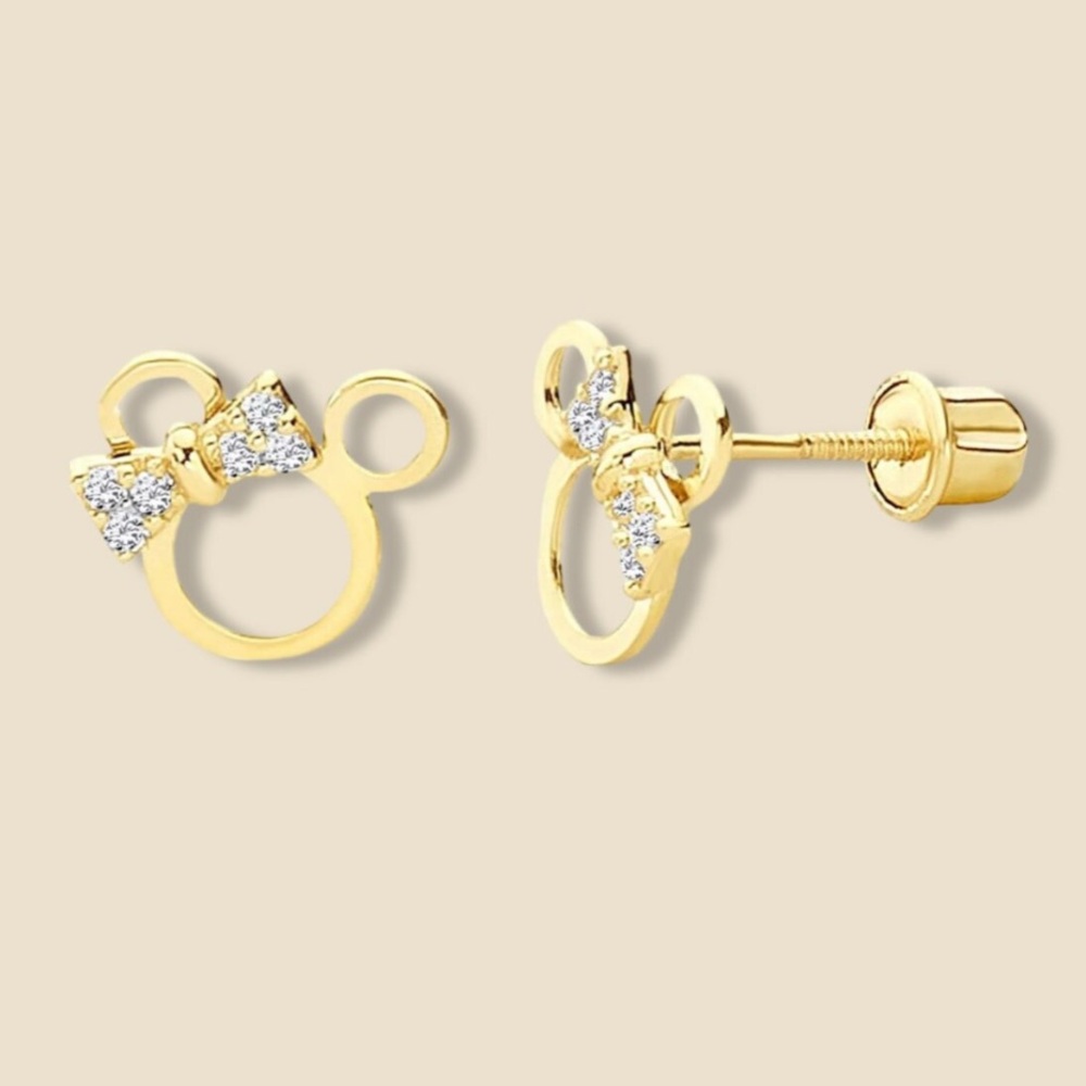 14k Solid gold Mouse earrings | Mouse stud earrings | made in Los Angeles |